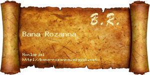 Bana Rozanna névjegykártya